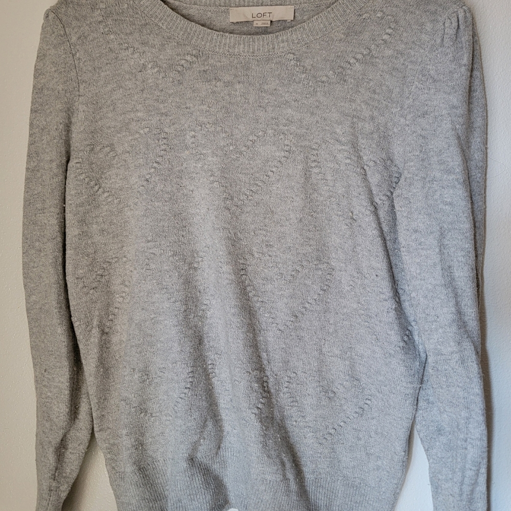 LOFT Light Gray Heary Sweater